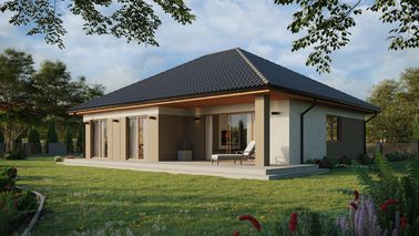 ERDOL 104 - Version Links (Wohnzimmer auf der linken Seite) - HST Smart Slide - Styropor, Netz, Kleber - Goldene Eiche - Ohne