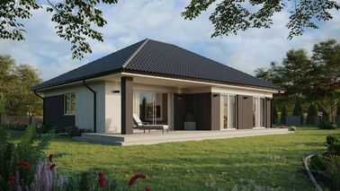 ERDOL 104 - Version Rechts (Wohnzimmer auf der rechten Seite) - HST Smart Slide - Styropor, Netz, Kleber - Weiß - Ohne