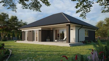 ERDOL 104 - Version Links (Wohnzimmer auf der linken Seite) - HST Smart Slide - Styropor, Netz, Kleber - Weiß - Ohne