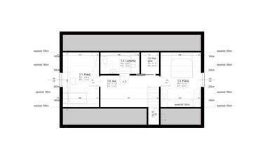 ERDOL 3 - Version Links (Wohnzimmer auf der linken Seite) - Dachgeschossausbau - Beispielvorschlag